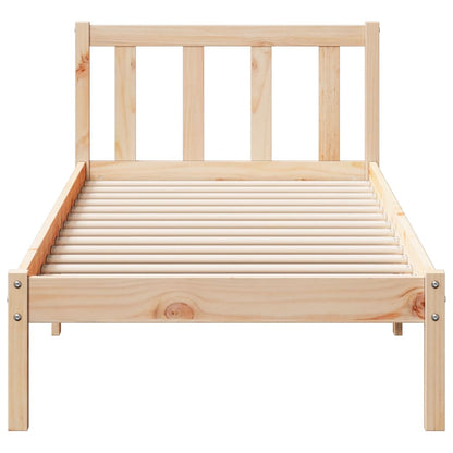 Letto Extra Lungo senza Materasso 100x210 cm in Legno di Pino | homemem39