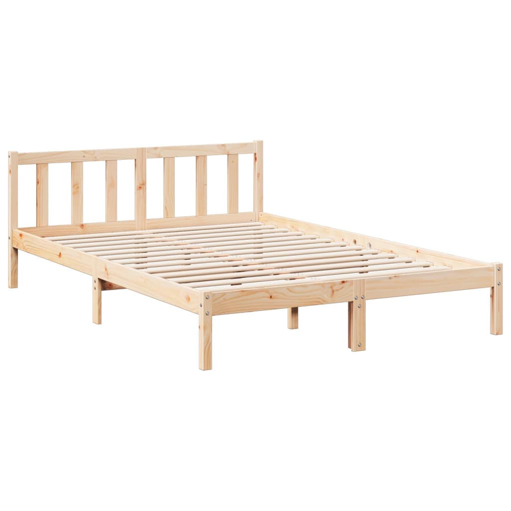 Letto Extra Lungo senza Materasso 140x210 cm in Legno di Pino | homemem39