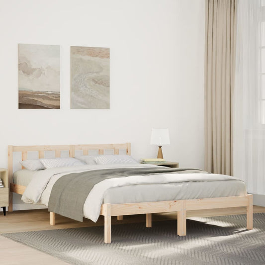 Letto Extra Lungo senza Materasso 140x210 cm in Legno di Pino | homemem39