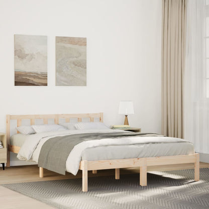 Letto Extra Lungo senza Materasso 140x210 cm in Legno di Pino - homemem39