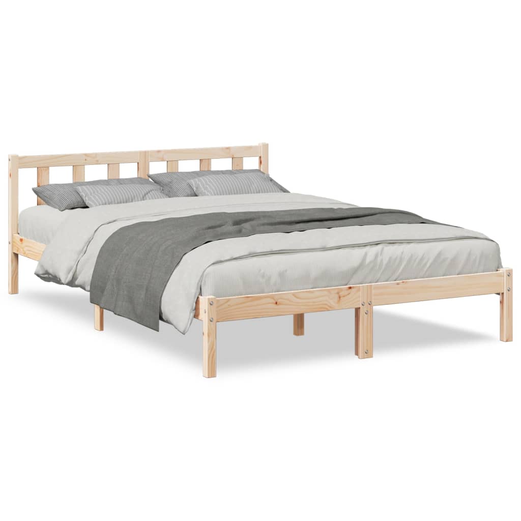 Letto Extra Lungo senza Materasso 160x210 cm in Legno di Pino - homemem39