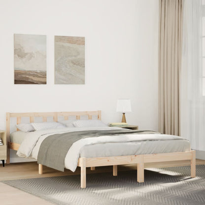 Letto Extra Lungo senza Materasso 160x210 cm in Legno di Pino | homemem39