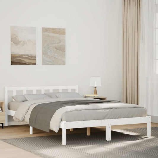 Letto Extra Lungo senza Materasso 160x210 cm in Legno di Pino | homemem39