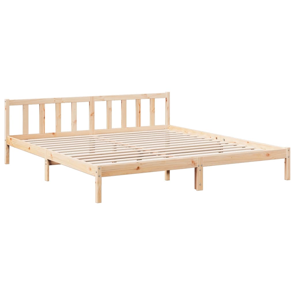 Letto Extra Lungo senza Materasso 180x210 cm in Legno di Pino | homemem39