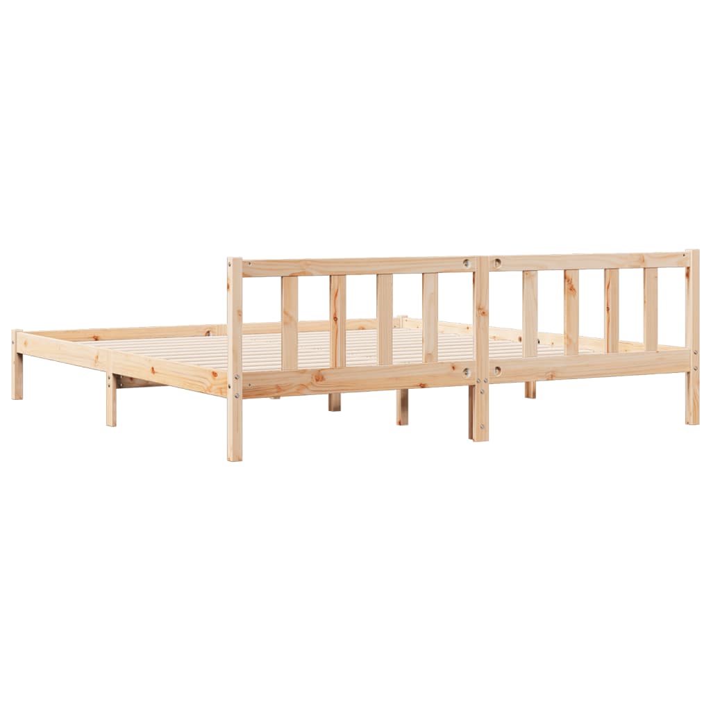 Letto Extra Lungo senza Materasso 180x210 cm in Legno di Pino - homemem39