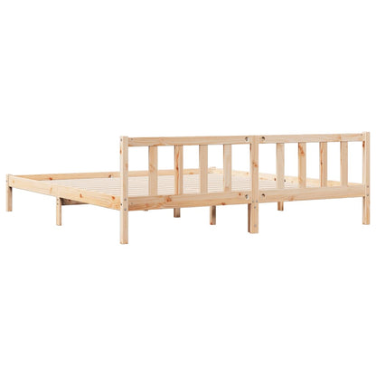 Letto Extra Lungo senza Materasso 180x210 cm in Legno di Pino - homemem39