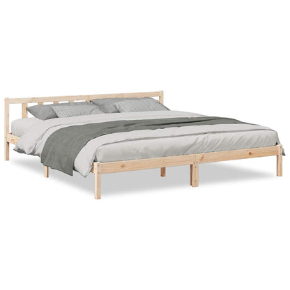 Letto Extra Lungo senza Materasso 200x210 cm in Legno di Pino | homemem39