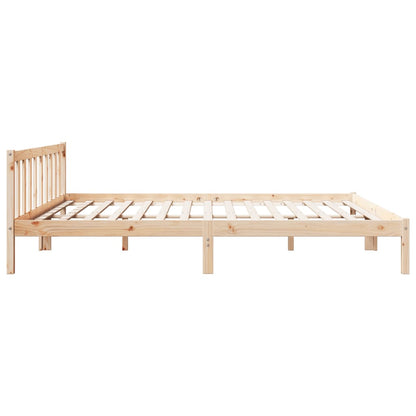 Letto Extra Lungo senza Materasso 200x210 cm in Legno di Pino - homemem39