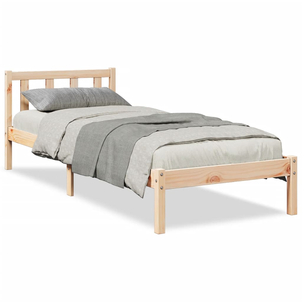 Letto Extra Lungo senza Materasso 100x220 cm in Legno di Pino - homemem39