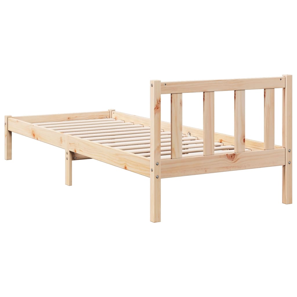 Letto Extra Lungo senza Materasso 100x220 cm in Legno di Pino - homemem39