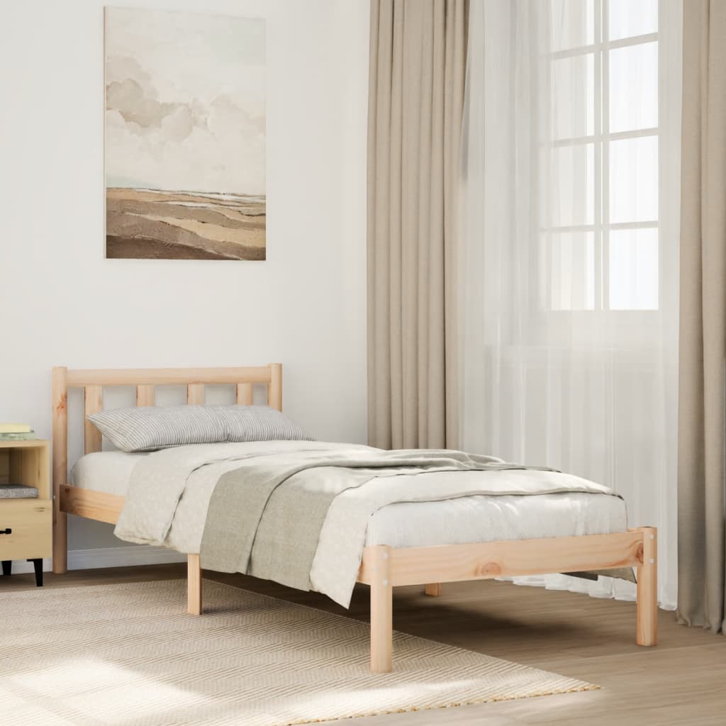 Letto Extra Lungo senza Materasso 100x220 cm in Legno di Pino - homemem39