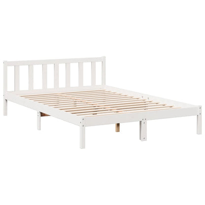 Letto Extra Lungo senza Materasso Bianco 140x220 cm in Pino