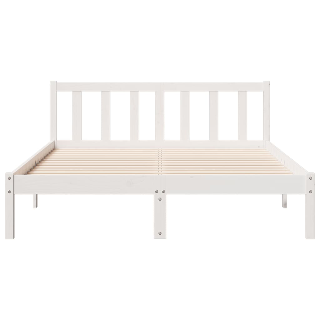 Letto Extra Lungo senza Materasso Bianco 140x220 cm in Pino