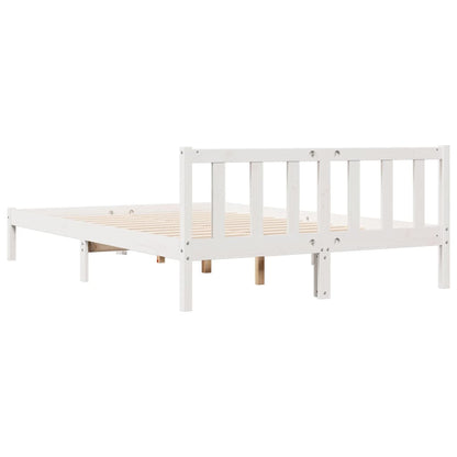 Letto Extra Lungo senza Materasso Bianco 140x220 cm in Pino