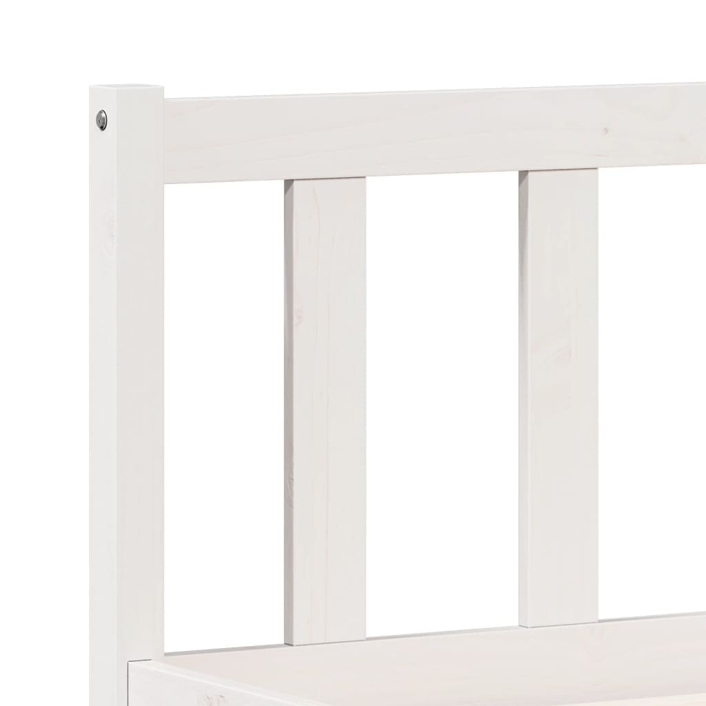Letto Extra Lungo senza Materasso Bianco 140x220 cm in Pino