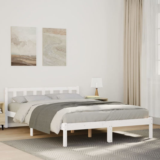 Letto Extra Lungo senza Materasso 160x220 cm in Legno di Pino | homemem39