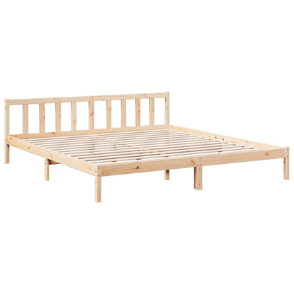 Letto Extra Lungo senza Materasso 180x220 cm in Legno di Pino