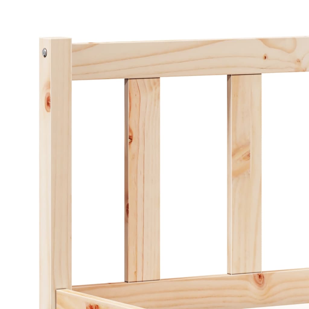 Letto Extra Lungo senza Materasso 180x220 cm in Legno di Pino