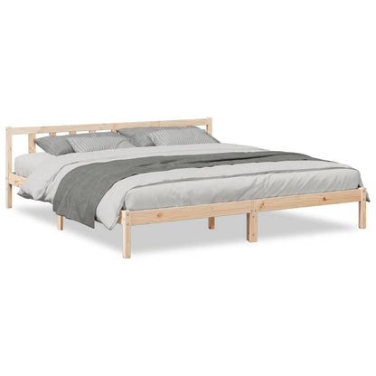 Letto Extra Lungo senza Materasso 200x220 cm in Legno di Pino