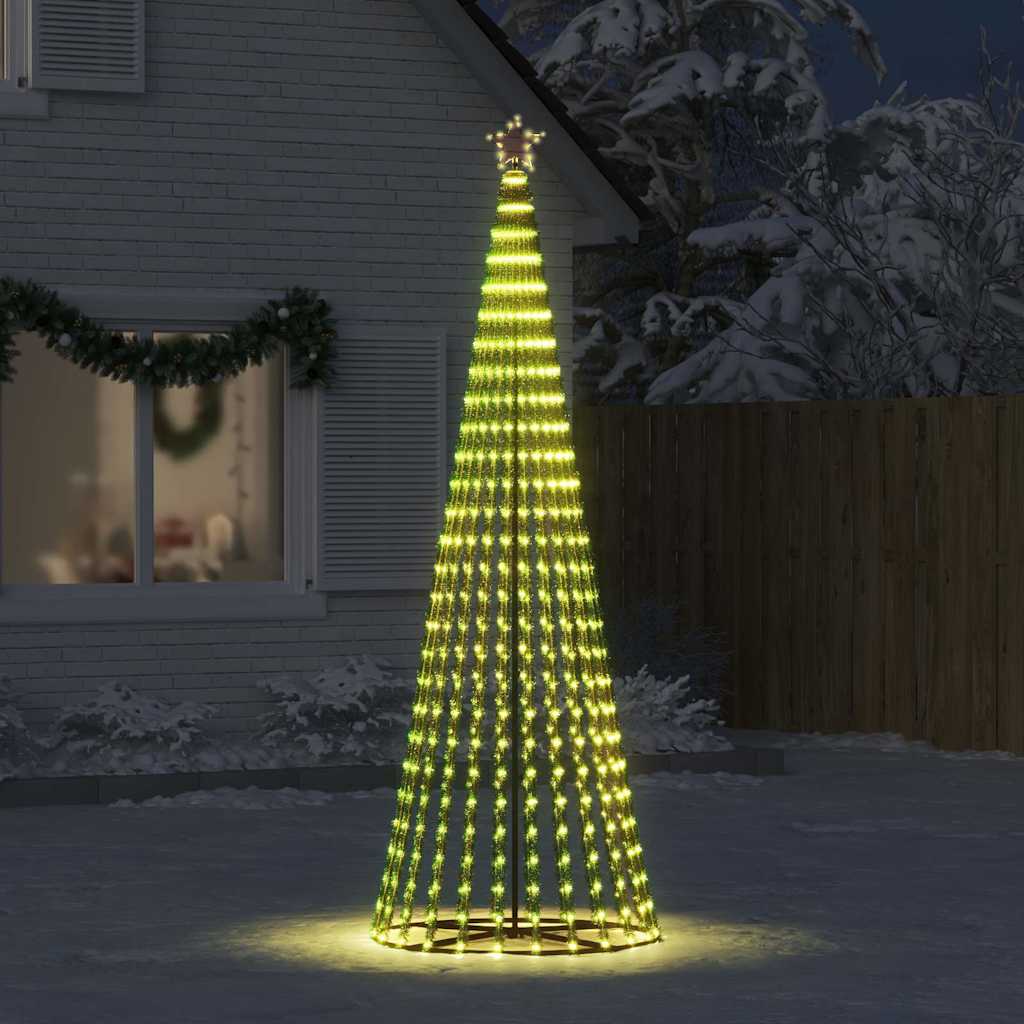 Albero di Natale a LED 475 LED Bianco Caldo 247 cm
