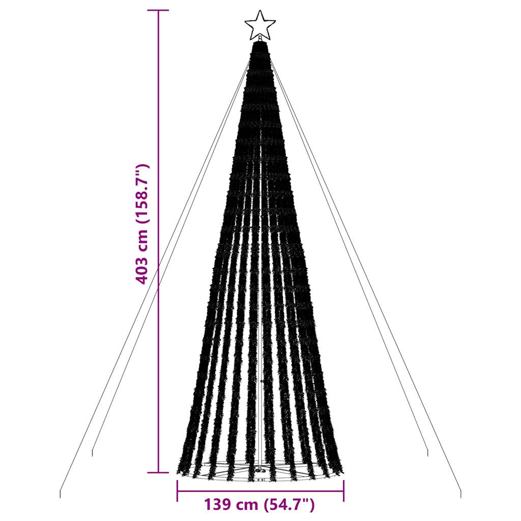 Albero di Natale a LED 1028 LED Bianco Caldo 403 cm - homemem39