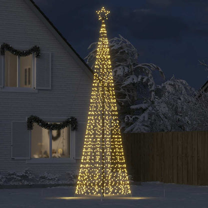 Albero di Natale a LED con Punte 1534 LED Bianco Caldo 500 cm