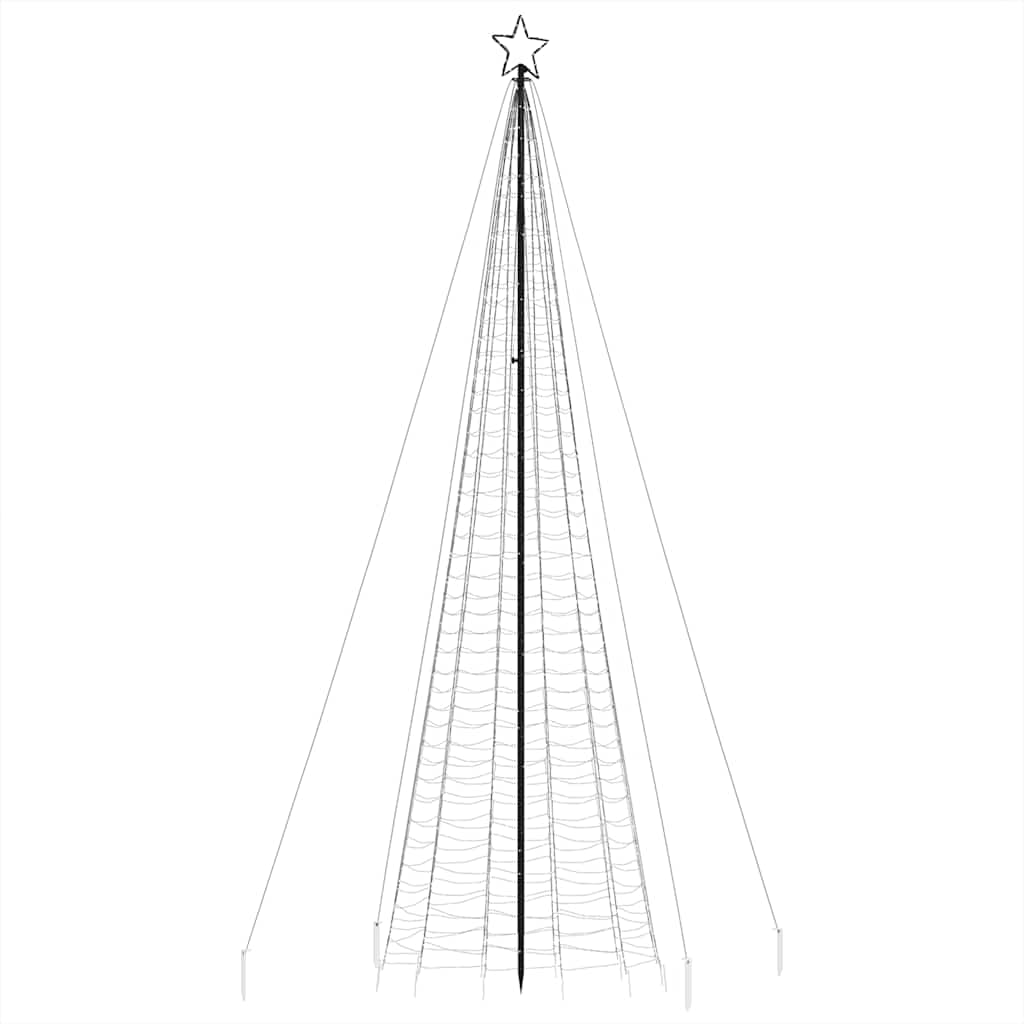 Albero di Natale a LED con Punte 1534 LED Bianco Freddo 500 cm