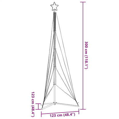 Albero di Natale a LED 525 LED Bianco Caldo 302 cm - homemem39