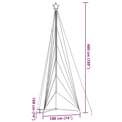 Albero di Natale a LED 861 LED Bianco Caldo 478 cm - homemem39