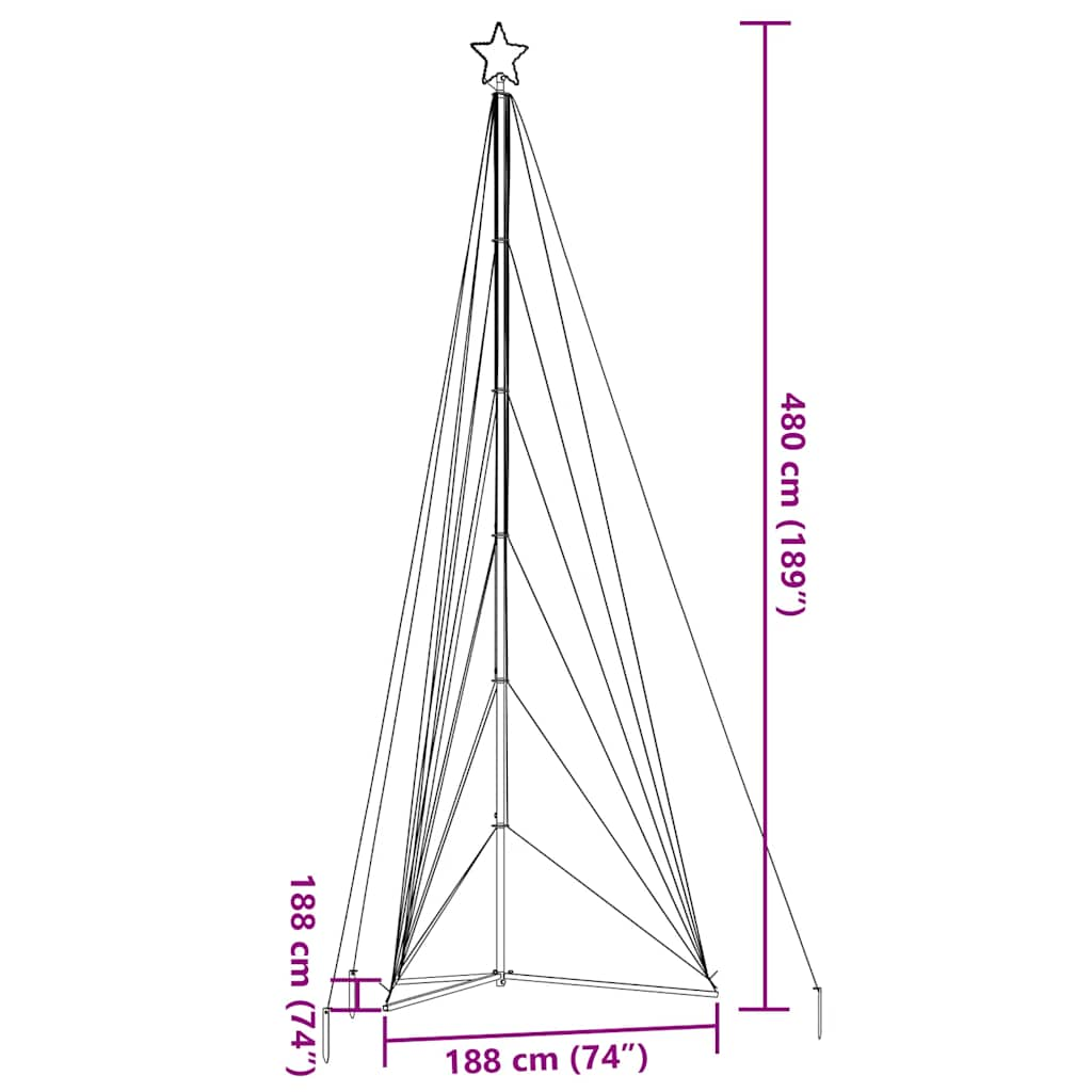 Albero di Natale a LED 861 LED Blu 478 cm - homemem39