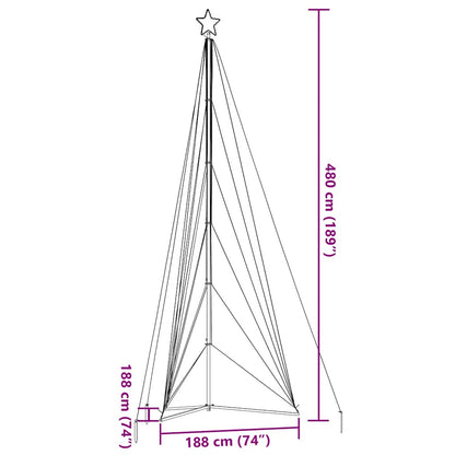 Albero di Natale a LED 861 LED Colorato 478 cm