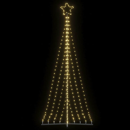 Albero di Natale a LED 447 LED Bianco Caldo 249 cm