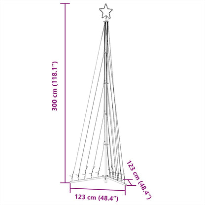 Albero di Natale a LED 495 LED Bianco Freddo 300,5 cm