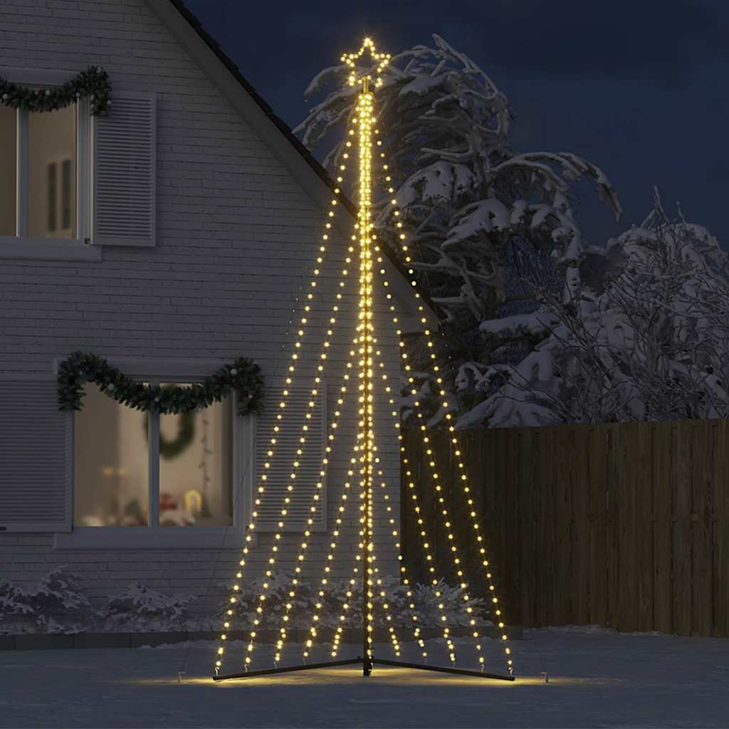 Albero di Natale a LED 570 LED Bianco Caldo 399 cm