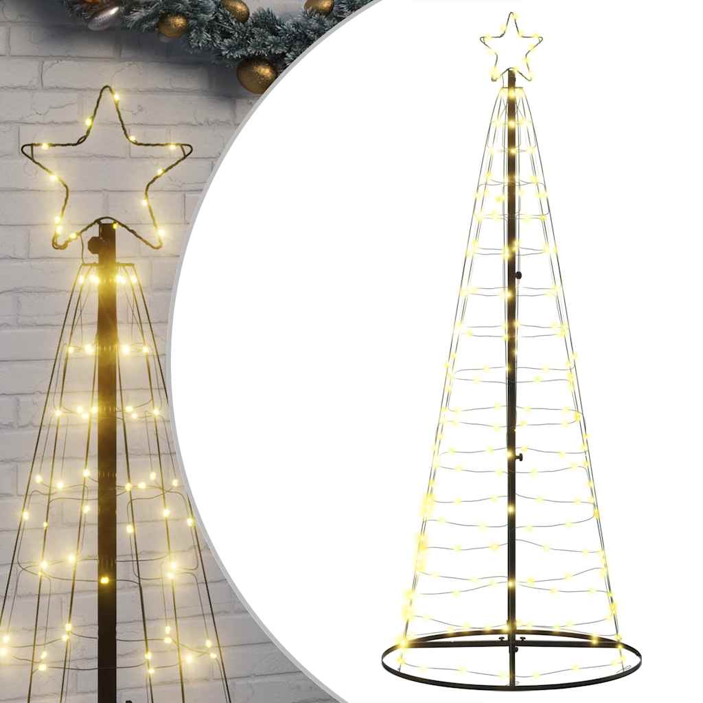 Albero di Natale a LED 200 LED Bianco Caldo 182 cm