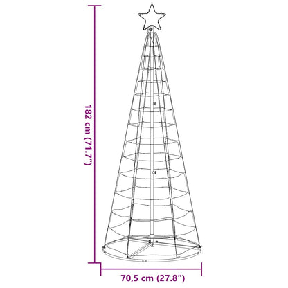 Albero di Natale a LED 200 LED Bianco Freddo 182 cm