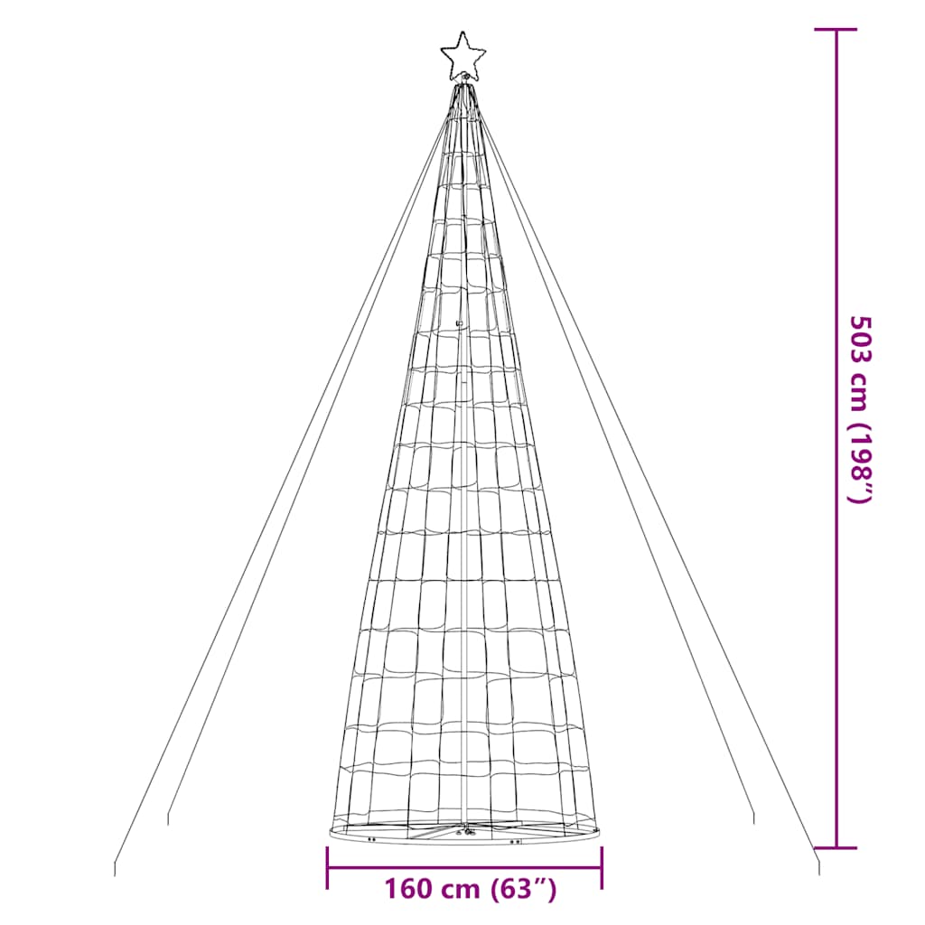 Albero di Natale a LED 1534 LED Bianco Caldo 503 cm - homemem39