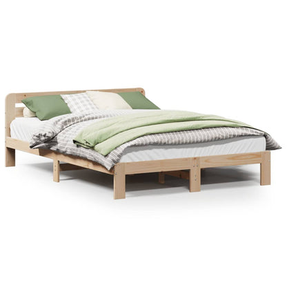 Letto senza Materasso 120x200 cm in Legno Massello di Pino - homemem39