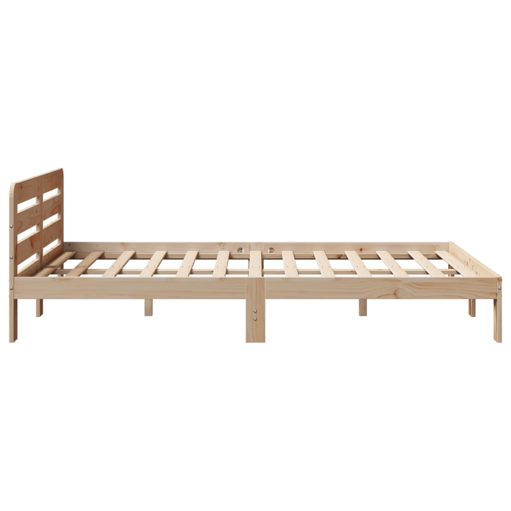 Letto senza Materasso 120x200 cm in Legno Massello di Pino - homemem39