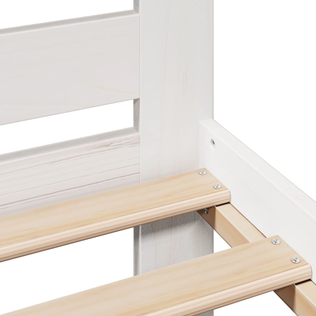 Letto senza Materasso Bianco 180x200 cm Legno Massello di Pino | homemem39