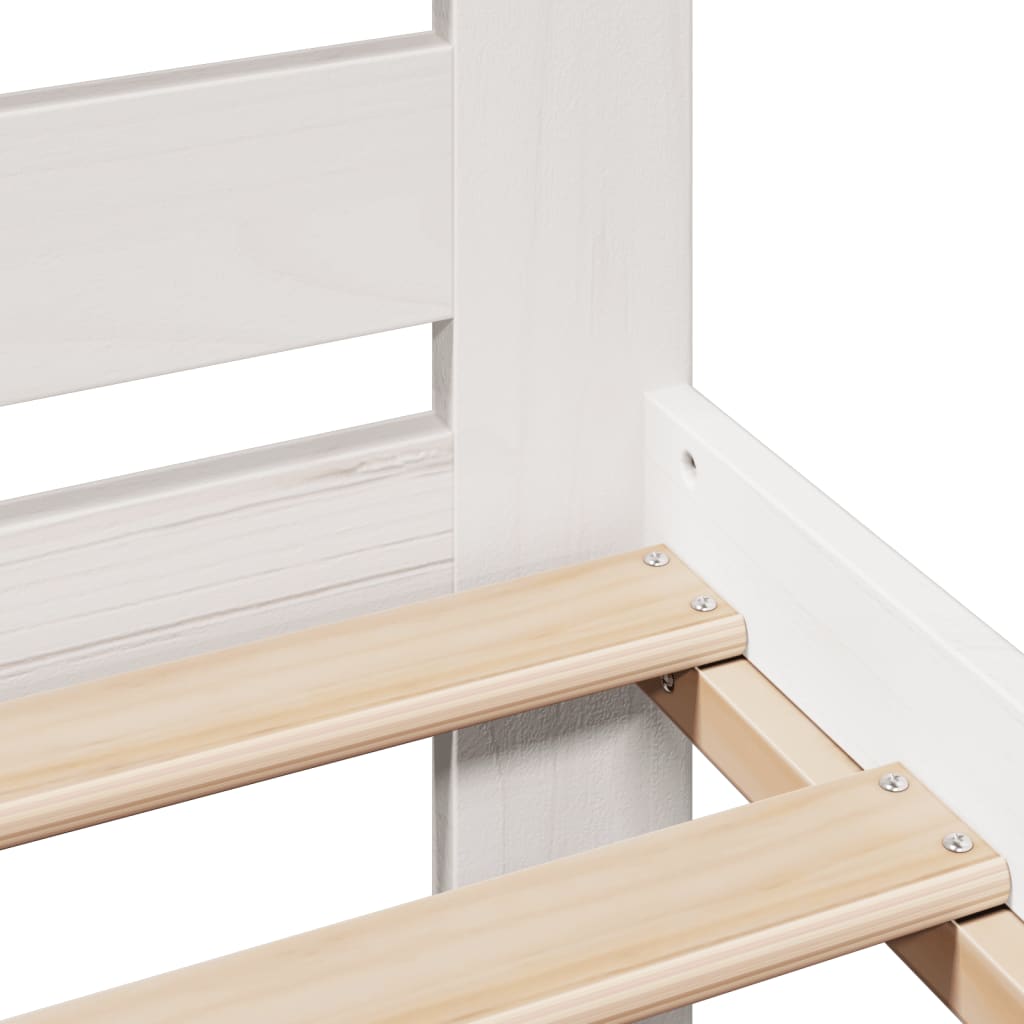 Giroletto senza Materasso Bianco 200x200 cm Legno Massello Pino | homemem39