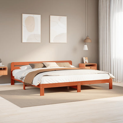 Letto senza Materasso Marrone Cera 200x200 cm in Legno di Pino | homemem39