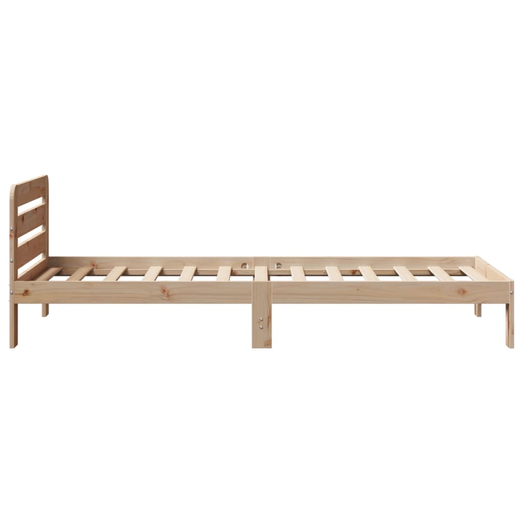 Letto senza Materasso 90x190 cm in Legno Massello di Pino - homemem39