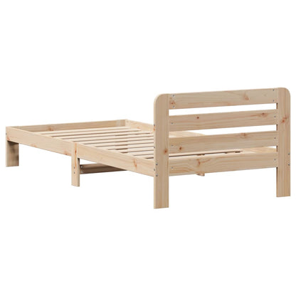 Letto senza Materasso 90x190 cm in Legno Massello di Pino - homemem39