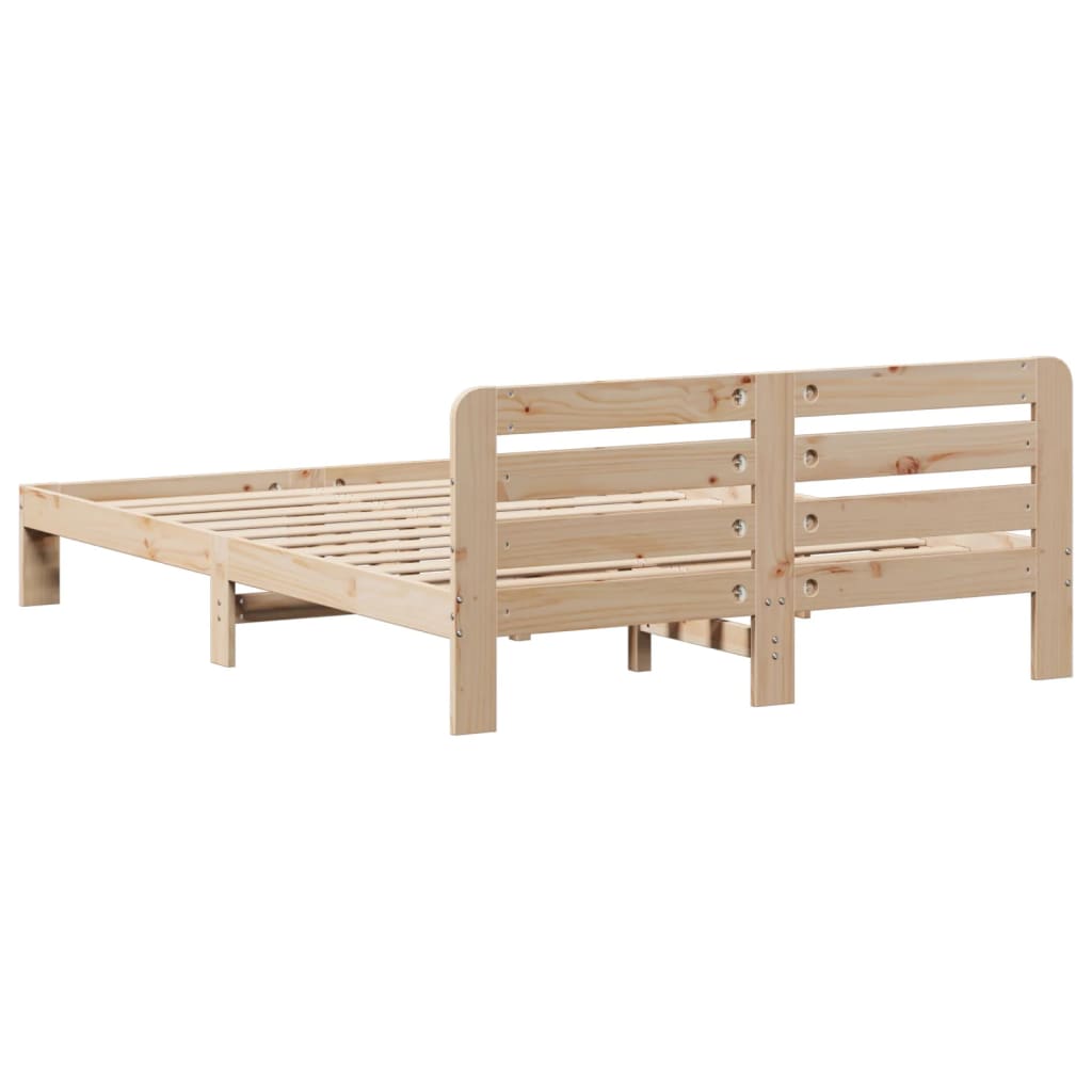Letto senza Materasso 135x190 cm in Legno Massello di Pino | homemem39