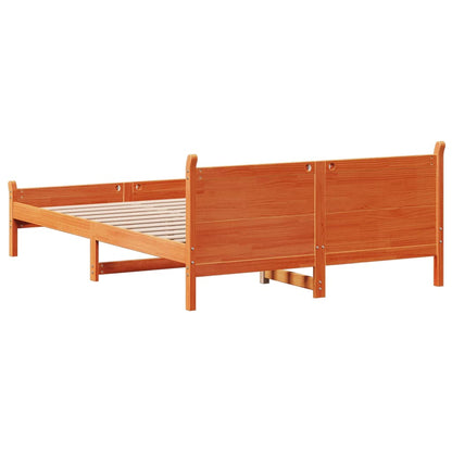 Letto senza Materasso Marrone Cera 160x200 cm in Legno di Pino - homemem39
