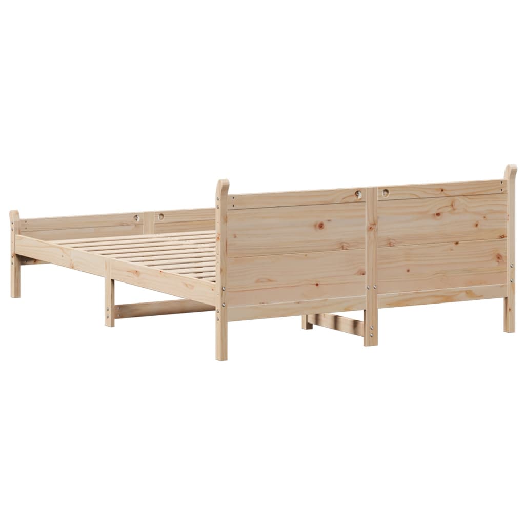 Letto senza Materasso 120x200 cm in Legno Massello di Pino | homemem39