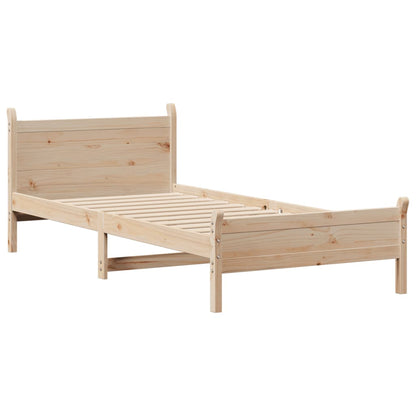 Letto senza Materasso 90x200 cm in Legno Massello di Pino