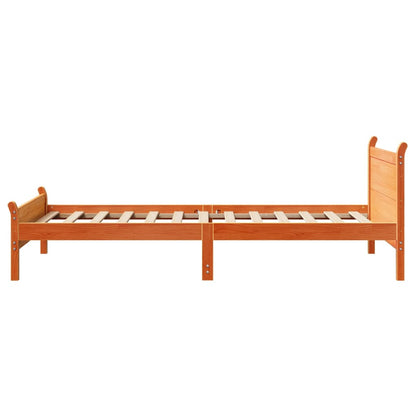 Letto senza Materasso Marrone Cera 90x200 cm Legno di Pino - homemem39