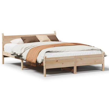 Letto senza Materasso 135x190 cm in Legno Massello di Pino | homemem39